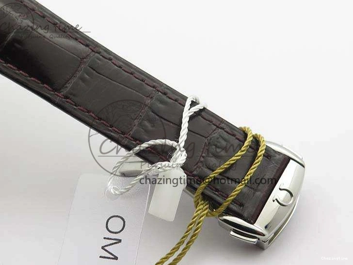 0325 De Ville Chronograph SS OMF 1:1 Best Edition White Dial On Brown Leather strap A Versatile 8111